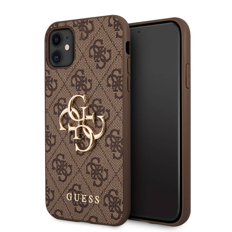 Apple iPhone 11 Case GUESS PU Leather Large Metal Logo Design Cover - 1