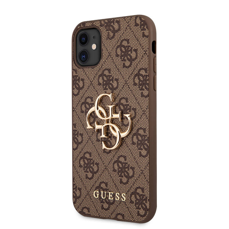 Apple iPhone 11 Case GUESS PU Leather Large Metal Logo Design Cover - 4