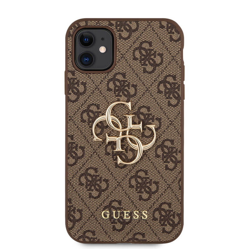 Apple iPhone 11 Case GUESS PU Leather Large Metal Logo Design Cover - 5