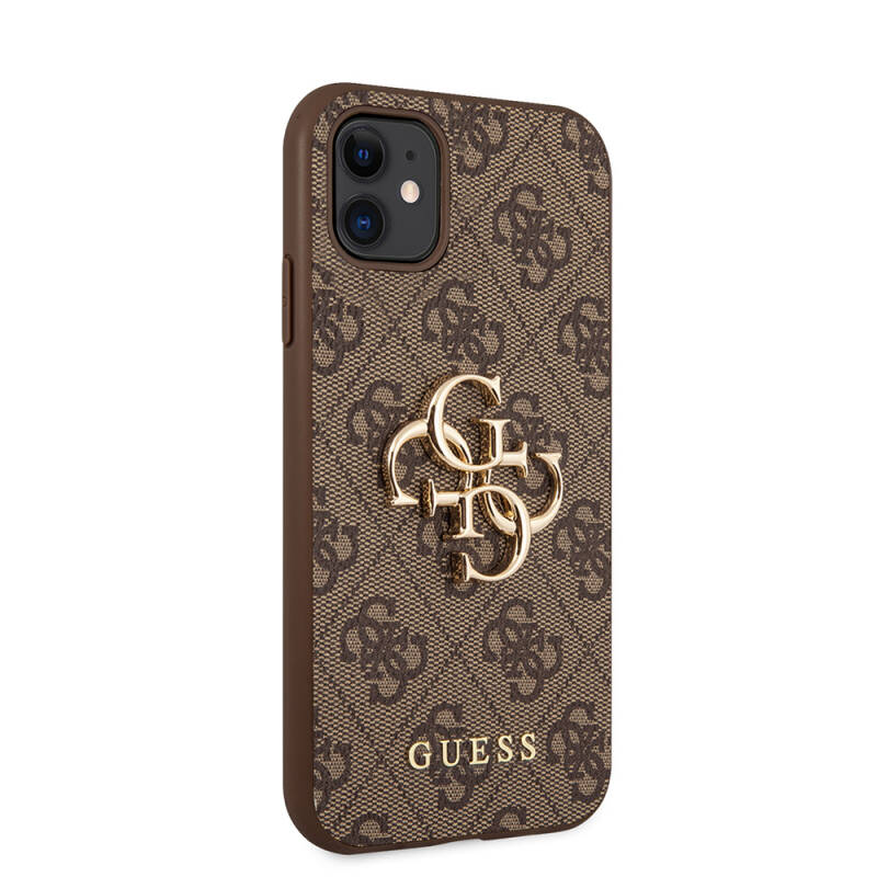 Apple iPhone 11 Case GUESS PU Leather Large Metal Logo Design Cover - 6