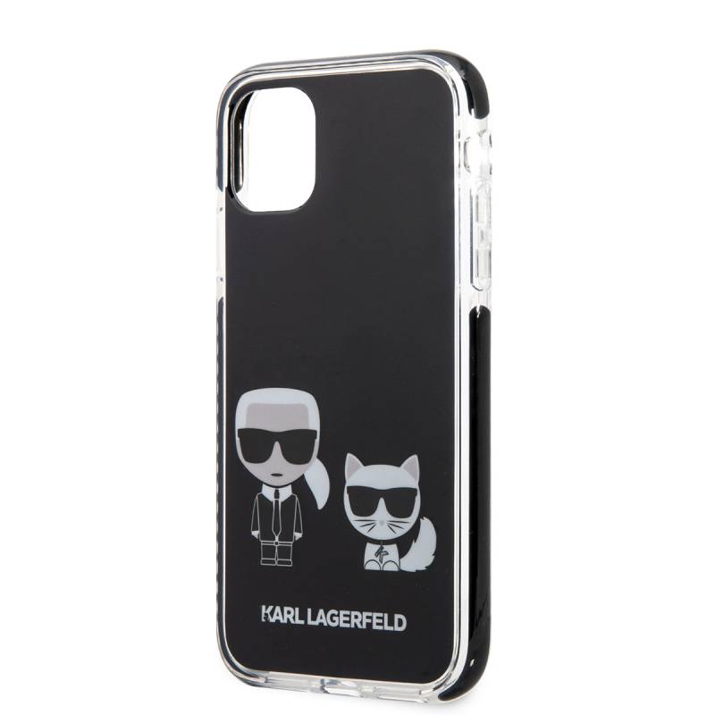 Apple iPhone 11 Case Karl Lagerfeld Edges Black Silicone K&C Design Cover - 6