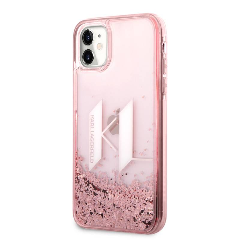 Apple iPhone 11 Case Karl Lagerfeld Liquid Glitter Design Cover - 4