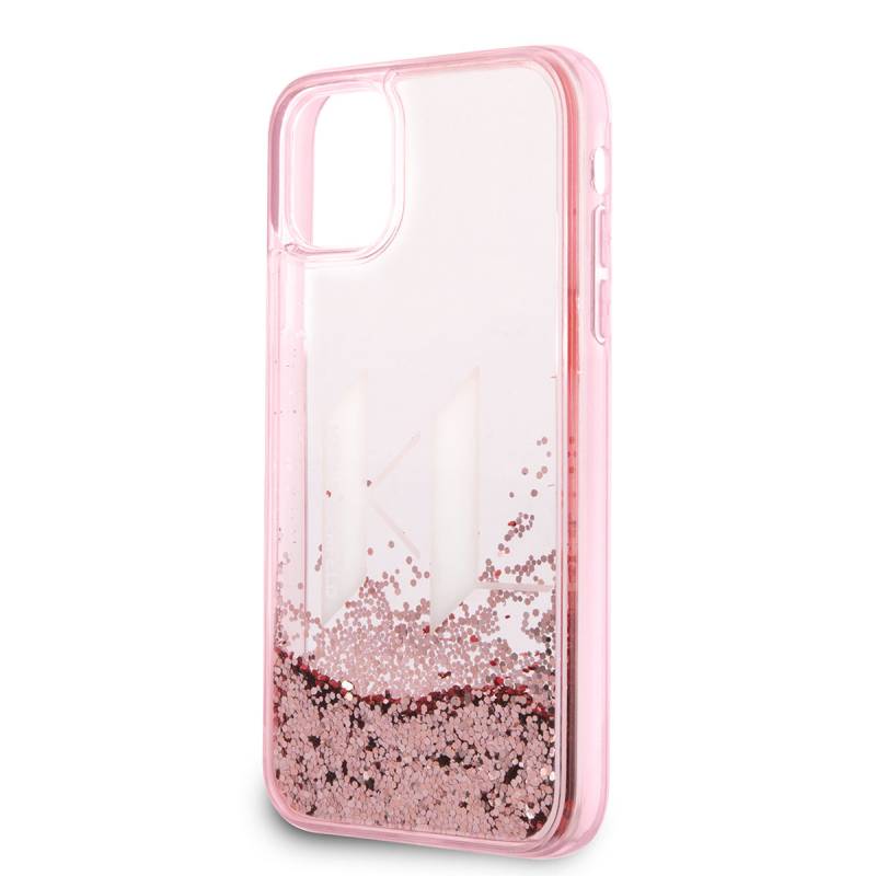 Apple iPhone 11 Case Karl Lagerfeld Liquid Glitter Design Cover - 5