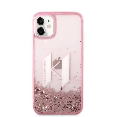 Apple iPhone 11 Case Karl Lagerfeld Liquid Glitter Design Cover - 7