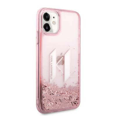 Apple iPhone 11 Case Karl Lagerfeld Liquid Glitter Design Cover - 8