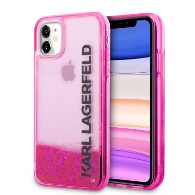 Apple iPhone 11 Case Karl Lagerfeld Liquid Glitter Elong Design Cover - 1