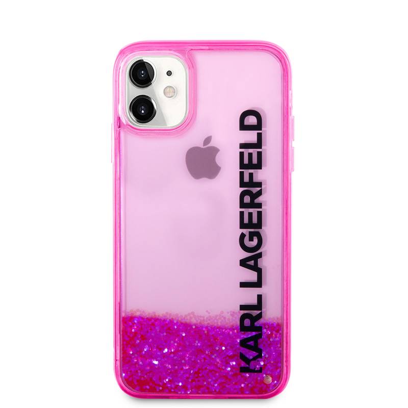 Apple iPhone 11 Case Karl Lagerfeld Liquid Glitter Elong Design Cover - 7