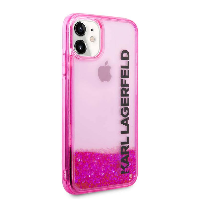 Apple iPhone 11 Case Karl Lagerfeld Liquid Glitter Elong Design Cover - 8