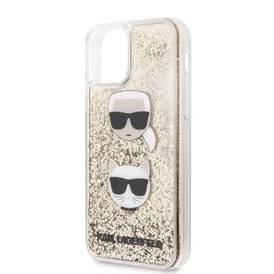 Apple iPhone 11 Case Karl Lagerfeld Liquid Glitter K&C Head Design Cover - 5