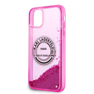 Apple iPhone 11 Case Karl Lagerfeld Liquid Glitter RSG Design Cover - 4