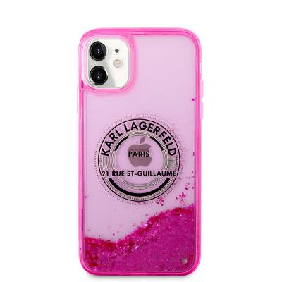 Apple iPhone 11 Case Karl Lagerfeld Liquid Glitter RSG Design Cover - 6