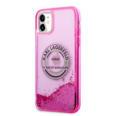 Apple iPhone 11 Case Karl Lagerfeld Liquid Glitter RSG Design Cover - 7