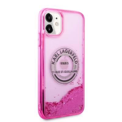 Apple iPhone 11 Case Karl Lagerfeld Liquid Glitter RSG Design Cover - 8