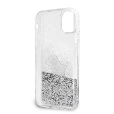 Apple iPhone 11 Case Karl Lagerfeld Liquid Glittery Choupette Fun Design Cover - 4