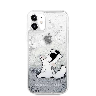 Apple iPhone 11 Case Karl Lagerfeld Liquid Glittery Choupette Fun Design Cover - 5