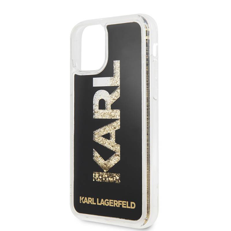 Apple iPhone 11 Case Karl Lagerfeld Liquid Glittery Logo Design Cover - 5