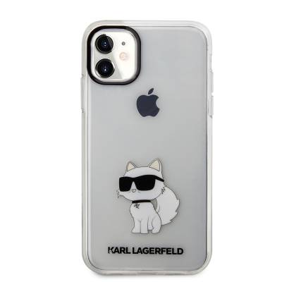 Apple iPhone 11 Case Karl Lagerfeld Transparent Choupette Design Cover - 5