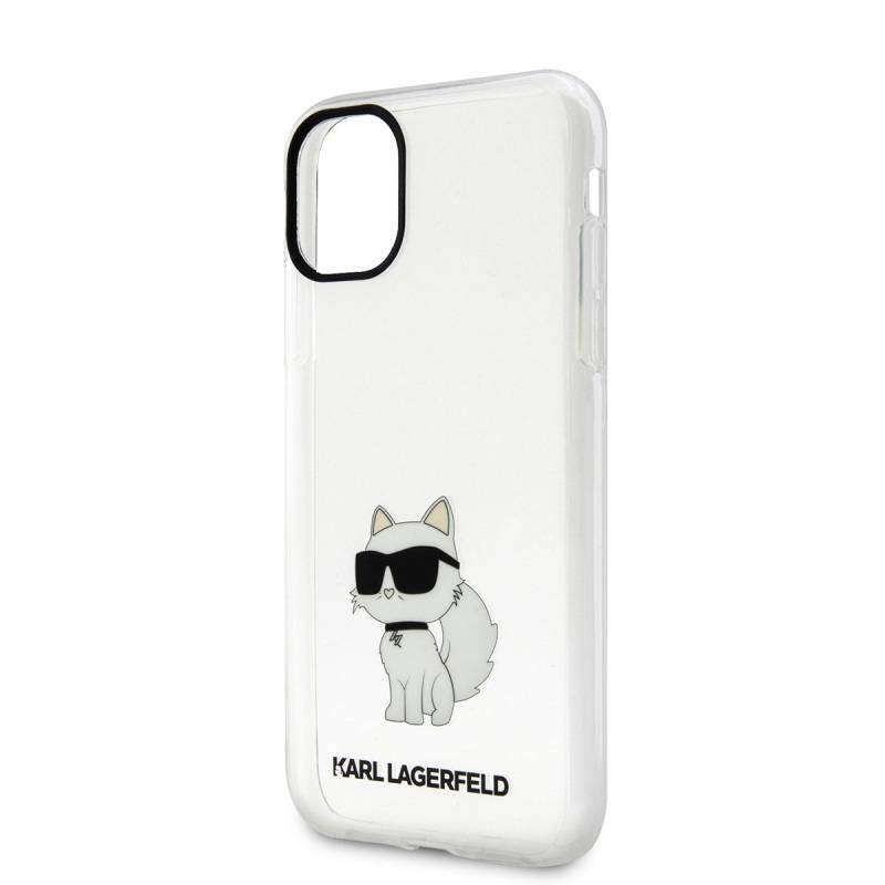 Apple iPhone 11 Case Karl Lagerfeld Transparent Choupette Design Cover - 7