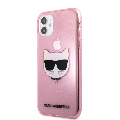 Apple iPhone 11 Case Karl Lagerfeld Transparent Choupette Head Design Cover - 2