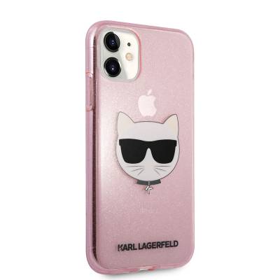 Apple iPhone 11 Case Karl Lagerfeld Transparent Choupette Head Design Cover - 8
