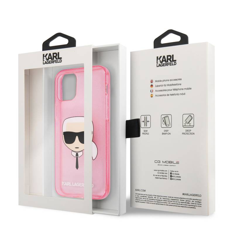 Apple iPhone 11 Case Karl Lagerfeld Transparent Karl Head Design Cover - 3