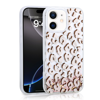 Apple iPhone 11 Case Liquid Glitter Printed Transparent Back Surface Zore Mossa Silicone Cover - 3