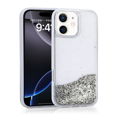 Apple iPhone 11 Case Liquid Glitter Transparent Back Surface Zore Keto Silicone Cover - 1