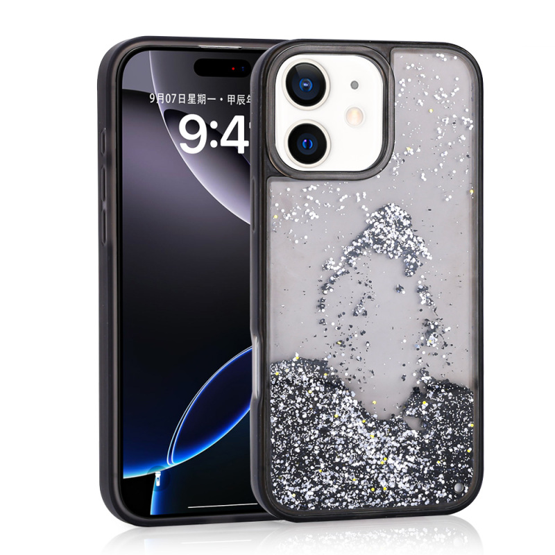 Apple iPhone 11 Case Liquid Glitter Transparent Back Surface Zore Keto Silicone Cover - 2