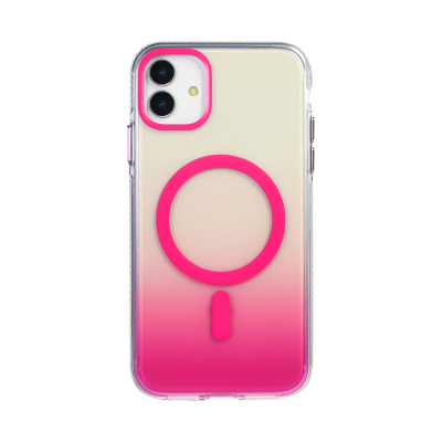 Apple iPhone 11 Case M-safe Charging Feature Transparent Color Transition Zore Toros Cover - 15