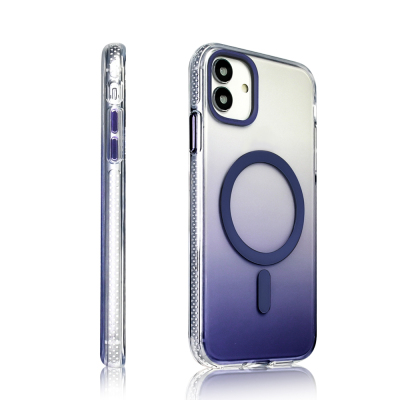 Apple iPhone 11 Case M-safe Charging Feature Transparent Color Transition Zore Toros Cover - 28