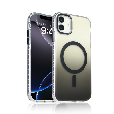 Apple iPhone 11 Case M-safe Charging Feature Transparent Color Transition Zore Toros Cover - 3