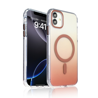 Apple iPhone 11 Case M-safe Charging Feature Transparent Color Transition Zore Toros Cover - 9
