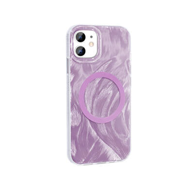 Apple iPhone 11 Case Magsafe Charging Featured Brush Paint Patterned Zore Palette Cover - 9