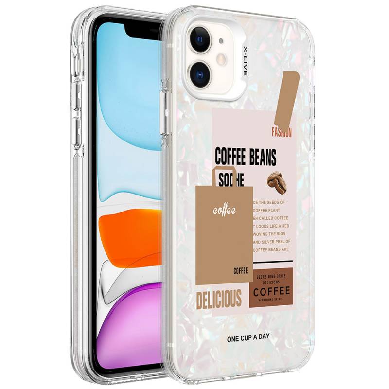 Apple iPhone 11 Case Marble Pattern Zore Marbello Cover - 2