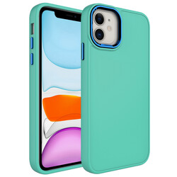 Apple iPhone 11 Case Metal Frame and Button Design Silicone Zore Luna Cover - 1