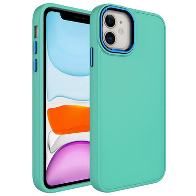 Apple iPhone 11 Case Metal Frame and Button Design Silicone Zore Luna Cover - 20