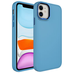 Apple iPhone 11 Case Metal Frame and Button Design Silicone Zore Luna Cover - 19