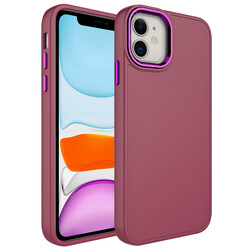 Apple iPhone 11 Case Metal Frame and Button Design Silicone Zore Luna Cover - 6