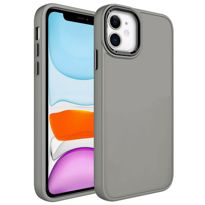 Apple iPhone 11 Case Metal Frame and Button Design Silicone Zore Luna Cover - 27