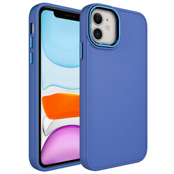 Apple iPhone 11 Case Metal Frame and Button Design Silicone Zore Luna Cover - 18