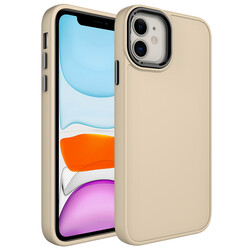 Apple iPhone 11 Case Metal Frame and Button Design Silicone Zore Luna Cover - 26