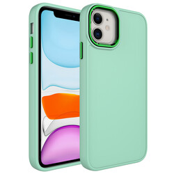 Apple iPhone 11 Case Metal Frame and Button Design Silicone Zore Luna Cover - 22