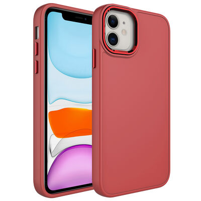 Apple iPhone 11 Case Metal Frame and Button Design Silicone Zore Luna Cover - 8