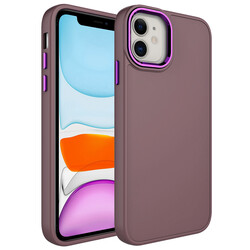 Apple iPhone 11 Case Metal Frame and Button Design Silicone Zore Luna Cover - 5