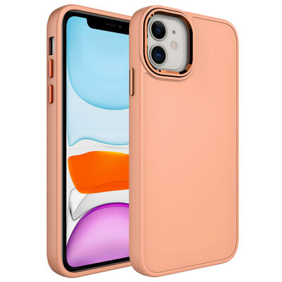 Apple iPhone 11 Case Metal Frame and Button Design Silicone Zore Luna Cover - 14