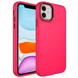 Apple iPhone 11 Case Metal Frame and Button Design Silicone Zore Luna Cover - 10