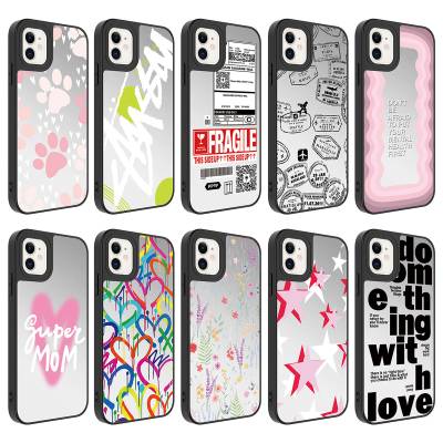Apple iPhone 11 Case Mirror Patterned Camera Protected Glossy Zore Mirror Cover - 2