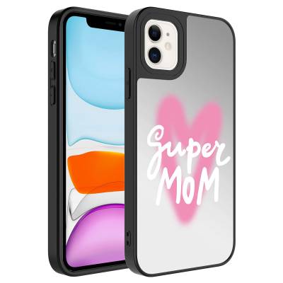 Apple iPhone 11 Case Mirror Patterned Camera Protected Glossy Zore Mirror Cover - 3