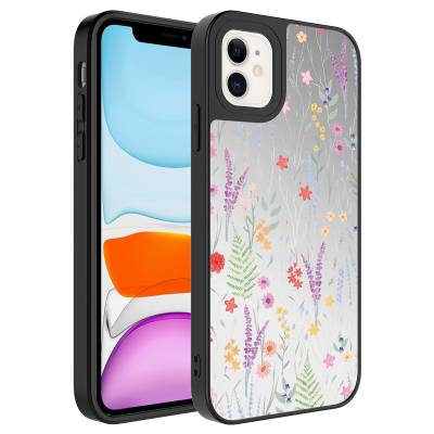 Apple iPhone 11 Case Mirror Patterned Camera Protected Glossy Zore Mirror Cover - 4
