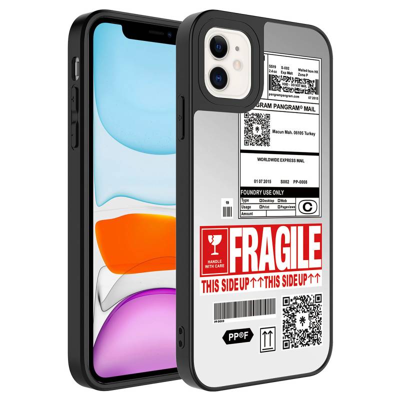 Apple iPhone 11 Case Mirror Patterned Camera Protected Glossy Zore Mirror Cover - 7